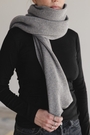 95% CASHMERE SCARF GREY 